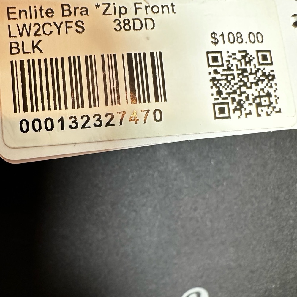 Lululemon Black Women's Intimate Zip-Front Bra - Picture 5 of 8